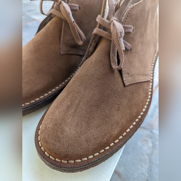 NEW JCrew MacAlister shearling-lined suede boots - Auburn - Size 8.5 Mens - Picture 9 of 14